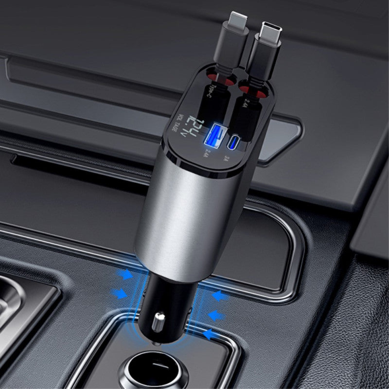 Chargeur de voiture rétractable